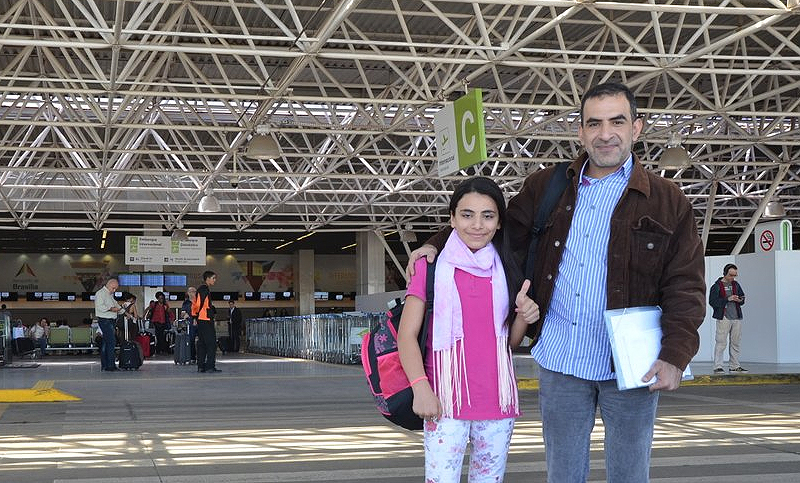 Una refugiada siria llevó la antorcha olímpica a Brasilia