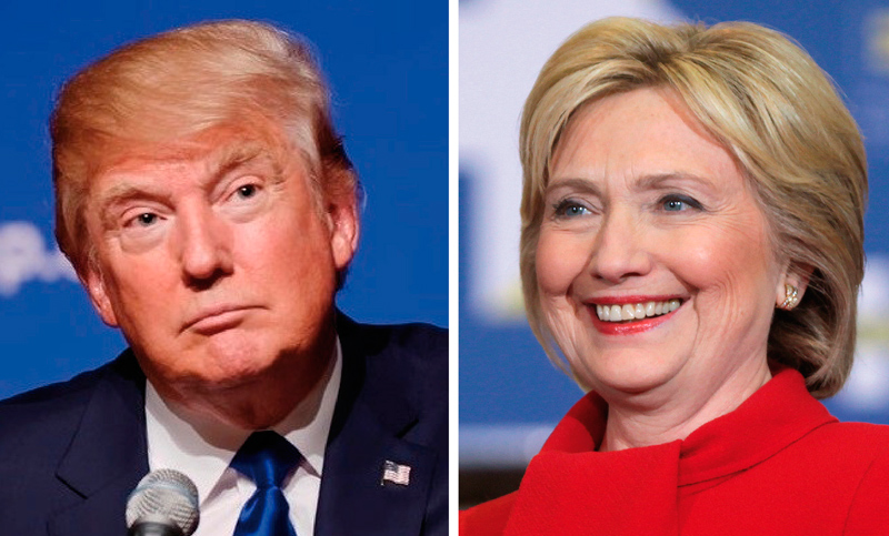 Según una encuesta Clinton y Trump están empatados en tres estados claves