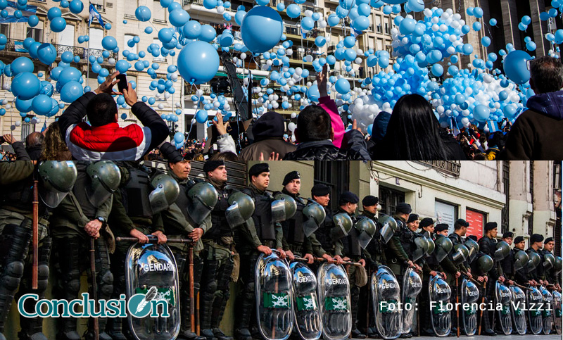 Entre vallas y festejos, las dos caras del Día de la Bandera