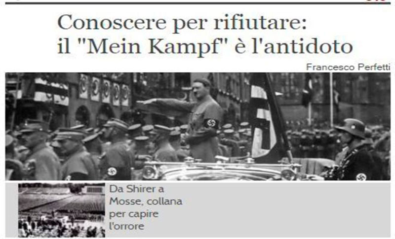 Un diario italiano ofrece «mein kampf» en suplemento a sus  lectores