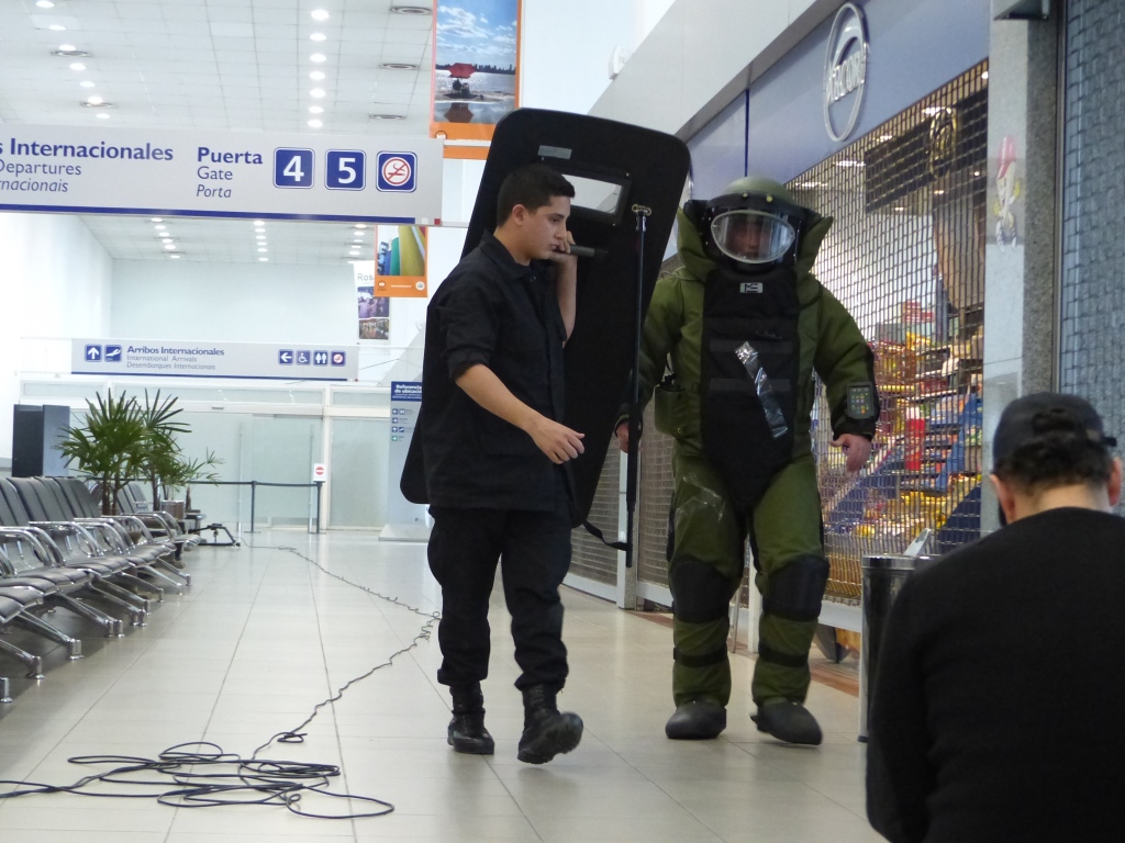 Simulacro en el Aeropuerto de Fisherton
