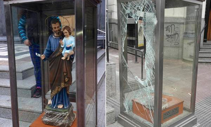 Un ataque al patrimonio del papa Francisco en Flores
