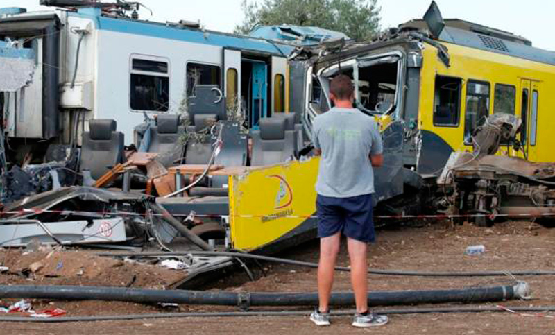 En el choque de trenes en Italia el fiscal apuntó a un error humano