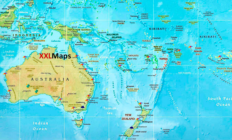 Australia estará más al norte en los mapas de geolocalización