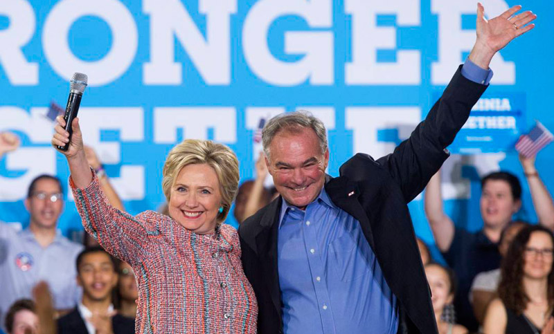 El senador Tim Kaine es el compañero de fórmula de Hillary Clinton para las elecciones presidenciales