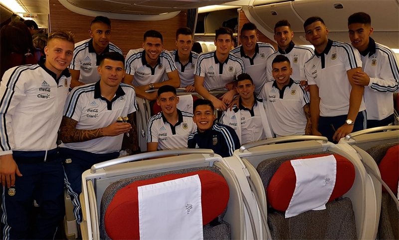 El seleccionado olímpico llegó a Estados Unidos para jugar amistosos