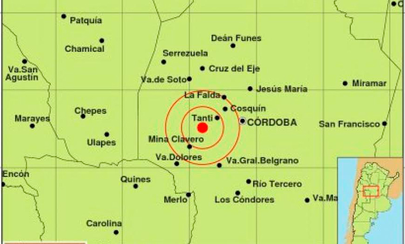 Córdoba: cuatro sismos se sintieron en Valle de Punilla