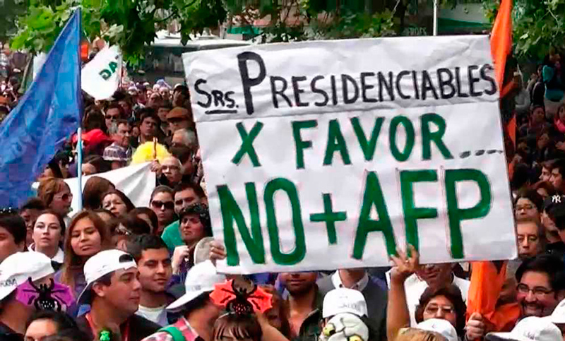 Chile: manifestaciones en contra del sistema privado de jubilaciones