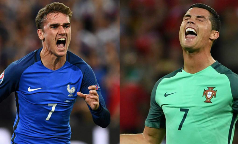 Francia y Portugal protagonizan la final de la Eurocopa
