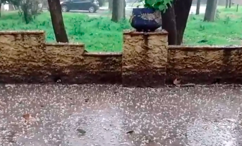 Cayó granizo en varias zonas de Rosario: no se registraron daños