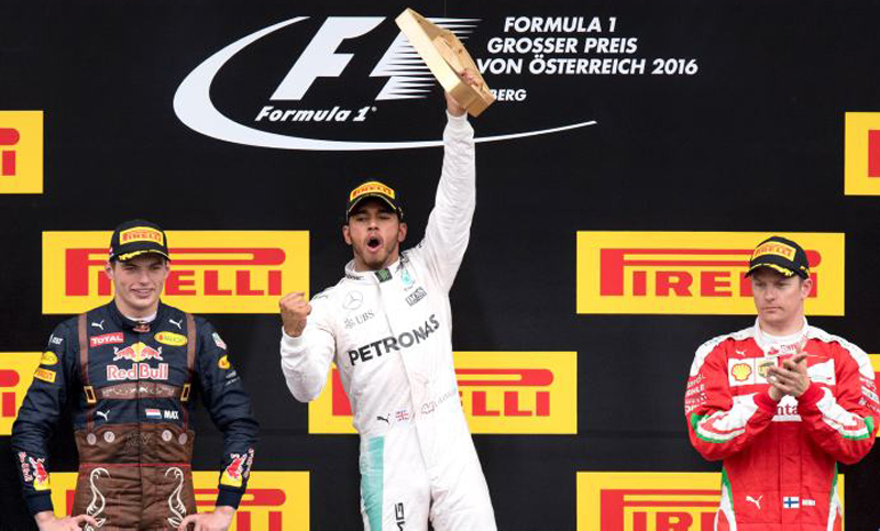 Fórmula 1: Hamilton ganóen Austria con un final accidentado