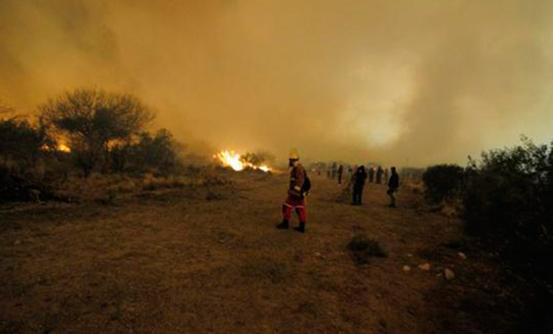 Ya se consumieron 8.500 hectáreas por los incendios forestales en San Luis