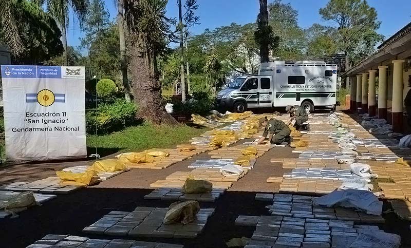 Gendarmería incautó más de 4.000 kilos de marihuana en Misiones