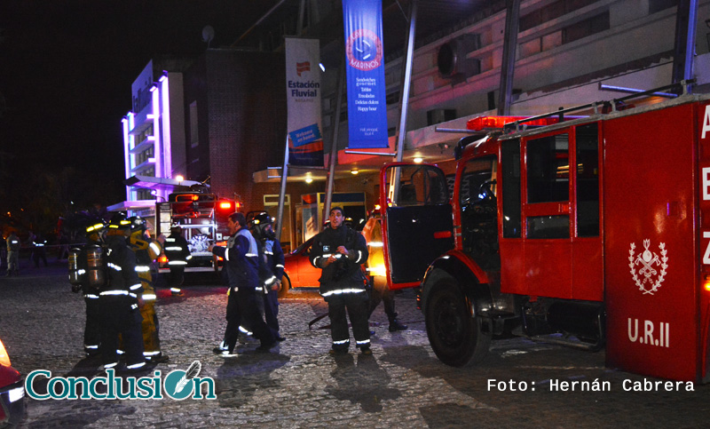 Se realizó un simulacro de incendio en un boliche de La Fluvial