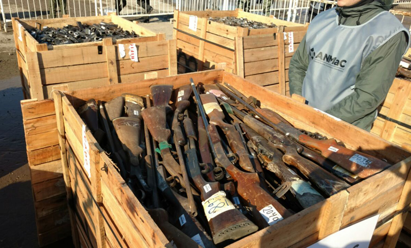 Nación incineró armas entregadas por el gobierno de Santa Fe