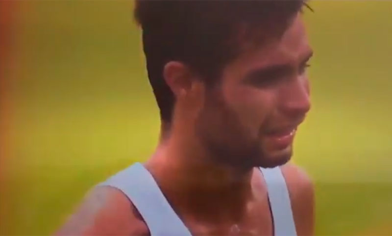 Federico Bruno cruzó la meta lesionado y causó revuelo en las redes