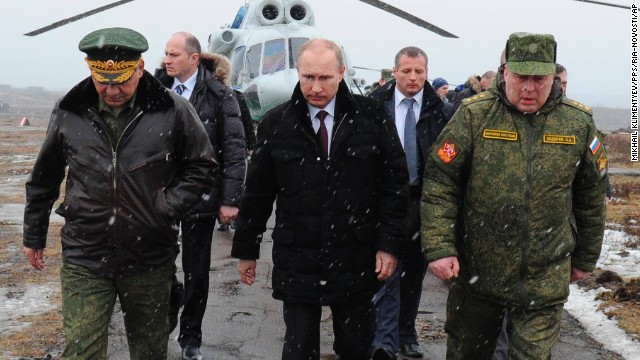 Putin visitó el área de Crimea en medio de las tensiones con Ucrania