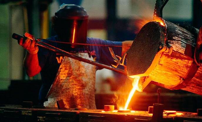 Una fuerte caída en la producción de acero durante el mes de enero