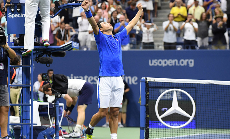 US Open: el japonés Nishikori eliminó a Murray y clasificó a semis