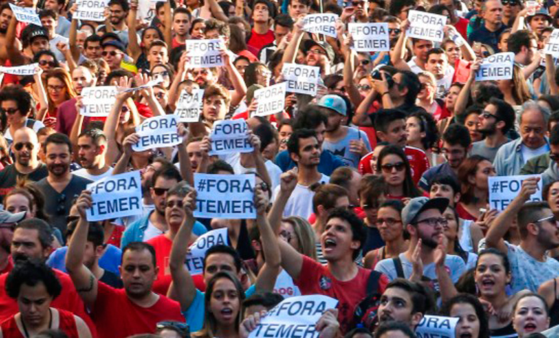 Repudian a Temer en el desfile por el Día de la Independencia de Brasil