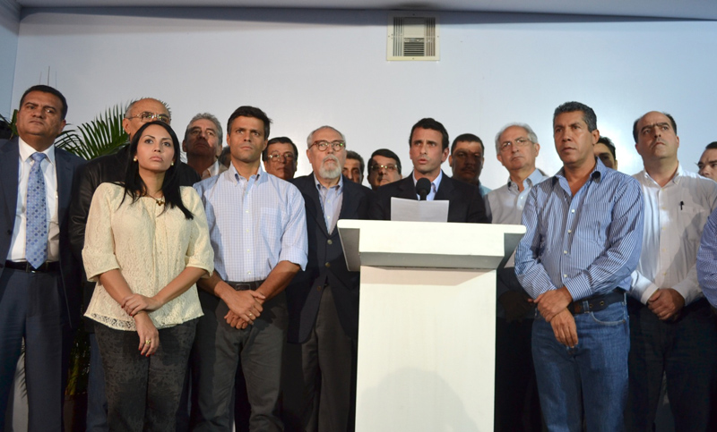Partidos de la oposición venezolana exigirán condiciones para el diálogo con el gobierno