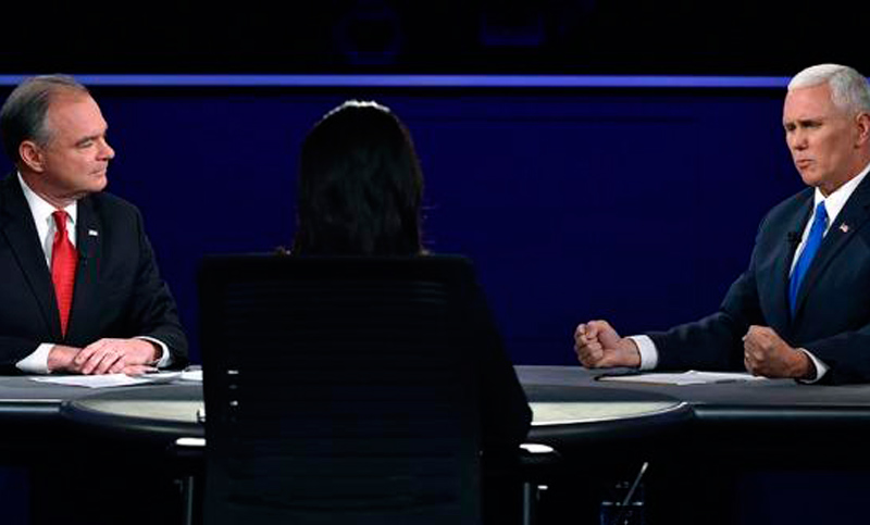 Parejo debate vicepresidencial en EEUU con Trump como eje central