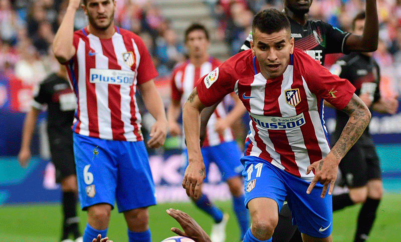 El rosarino Ángel Correa anotó en la goleada de Atlético de Madrid