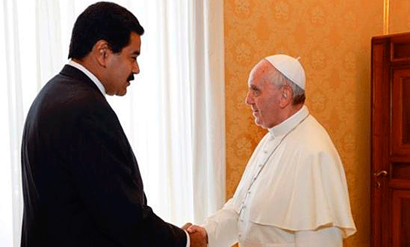 El Papa Francisco recibió este lunes a Nicolás Maduro