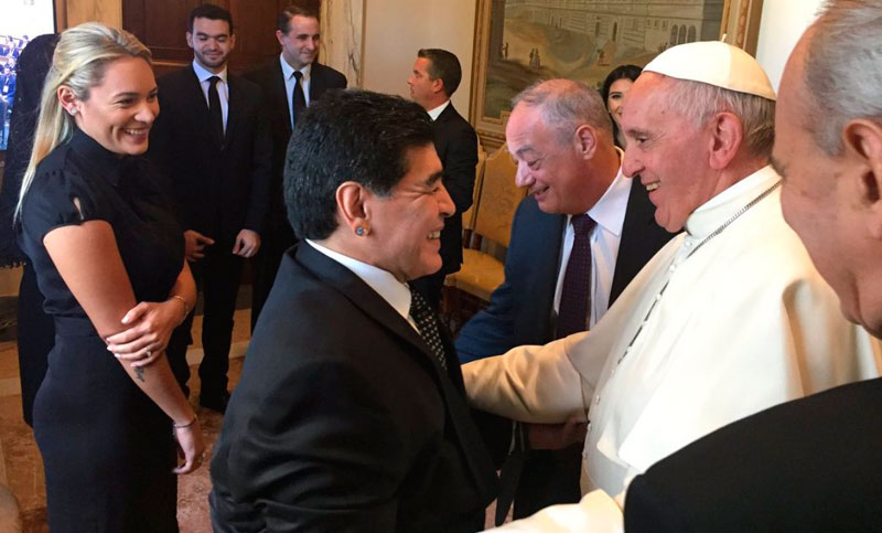 Francisco y Maradona, juntos en Italia
