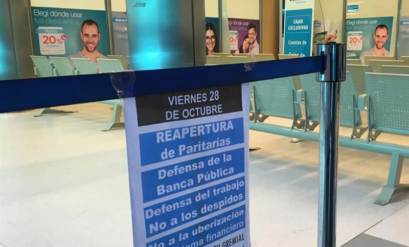 La bancaria aseguró que el paro nacional «fue total»