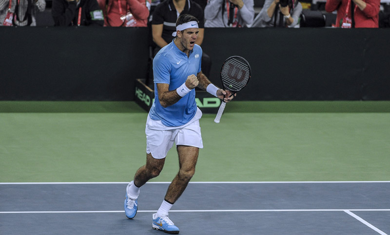 Un Del Potro colosal le ganó a Cilic y mantiene vivo el sueño de ganar la Davis