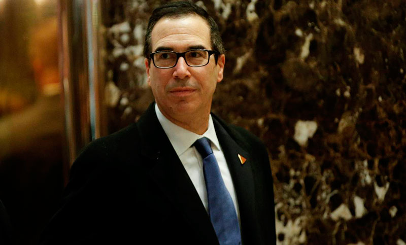 Steven Mnuchin, un ex banquero de Wall Street, será el secretario del Tesoro de Trump