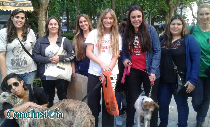 Un centenar de personas en Rosario marcharon en defensa de los galgos