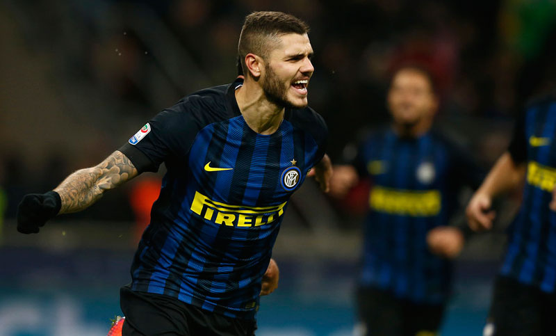 El rosarino Mauro Icardi marcó por duplicado en la goleada de Inter