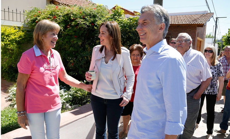 Macri encabezó un nuevo timbreo de Cambiemos junto a Maria Eugenia Vidal