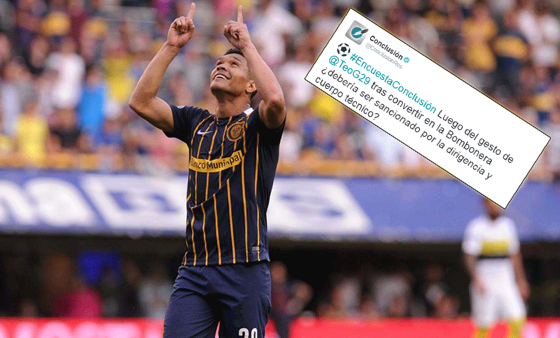Según los hinchas canallas, Teo se portó mal y debe ser sancionado por el cuerpo técnico
