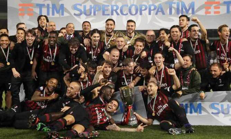 Milan venció a Juventus por penales y ganó la Supercopa Italia
