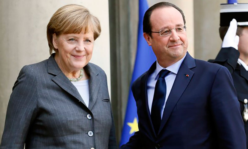 Merkel y Hollande a favor de mantener las sanciones de la Unión Europea contra Rusia