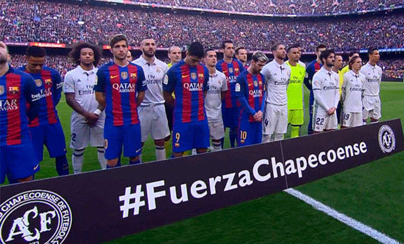 El fútbol se solidarizó con Chapecoense y el club agradeció en redes sociales