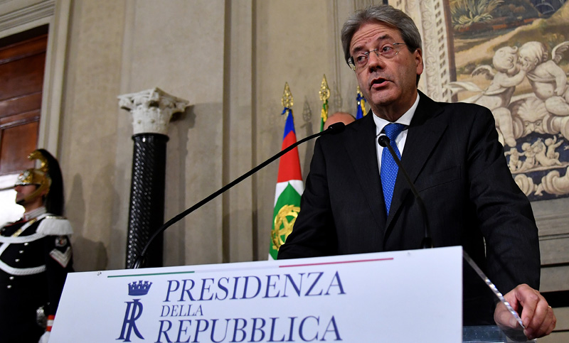 Ex canciller Paolo Gentiloni fue designado primer ministro de Italia