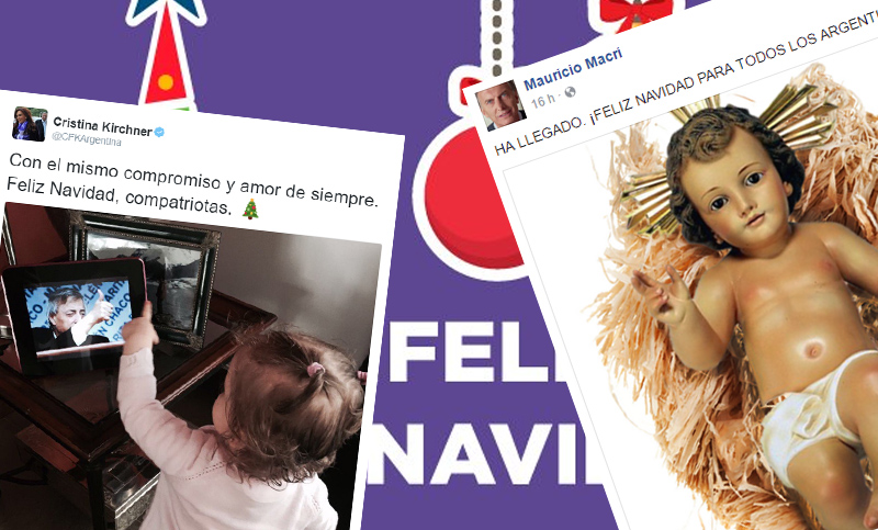 Pocas fotos y muchos mensajes, la celebración navideña de los políticos