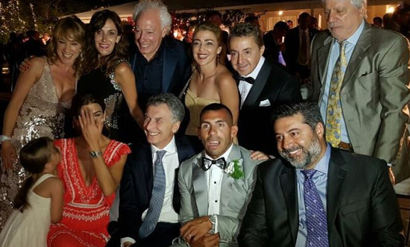 Mauricio Macri y Juliana Awada estuvieron en la fiesta de casamiento de Carlos Tévez
