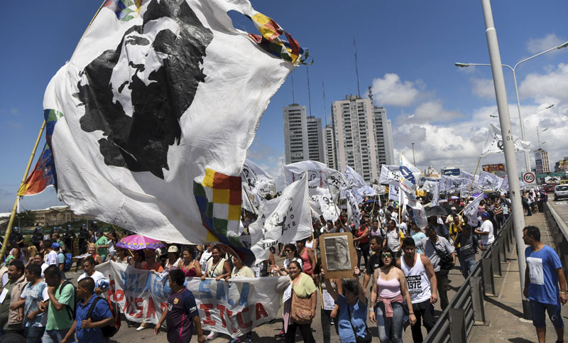A un año de la detención de Milagro Sala, organizaciones sociales y políticas se movilizaron