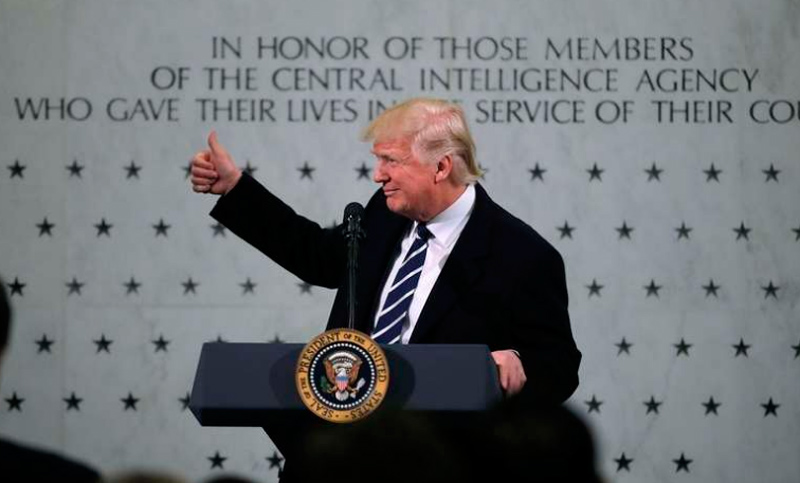 Trump visitó la CIA: “Estoy con ustedes 1000%, los amo y respeto”