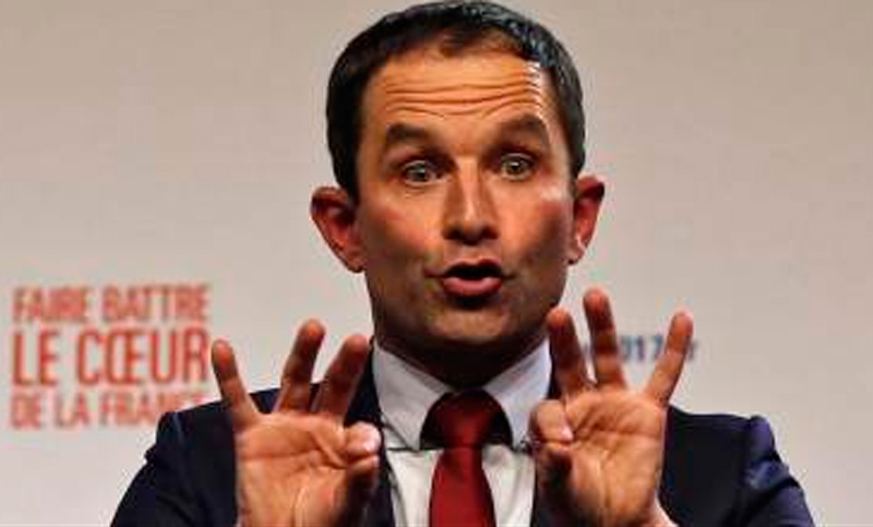 Los socialistas franceses eligieron a Benoit Hamon como candidato presidencial