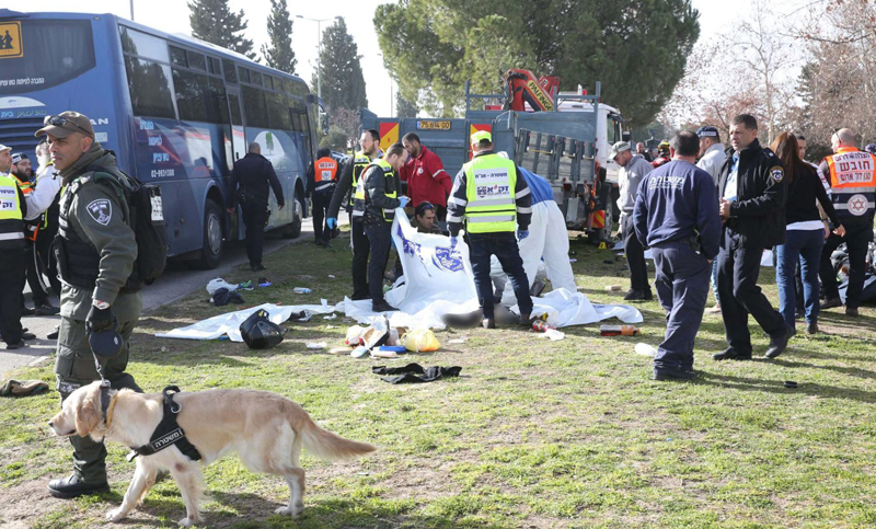 Al menos 4 muertos y 15 heridos en un ataque con un camión en Jerusalén