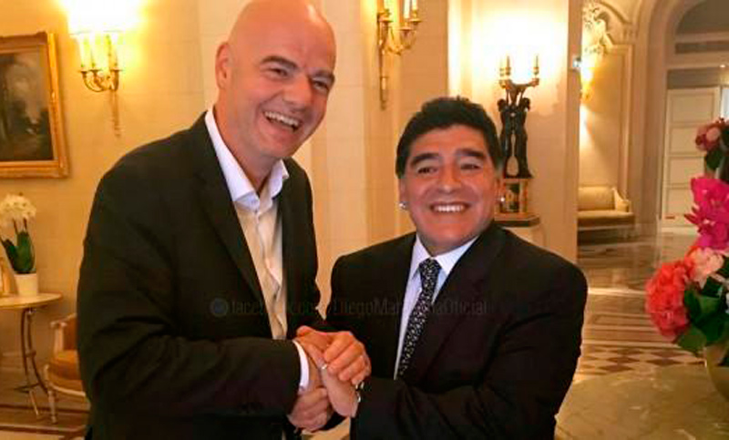 Maradona dijo que Infantino “tiene rotos los huevos” con la crisis en AFA