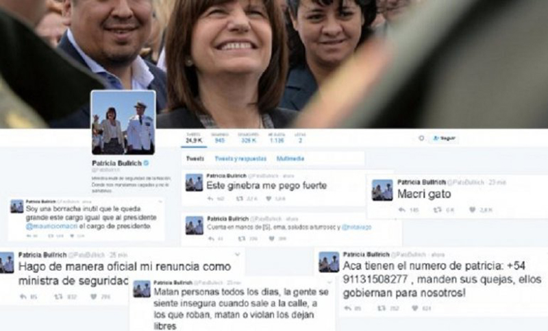 La Justicia investiga el hackeo a la cuenta de Twitter de Bullrich