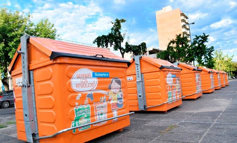 Cien mil rosarinos con nuevos contenedores para separar residuos