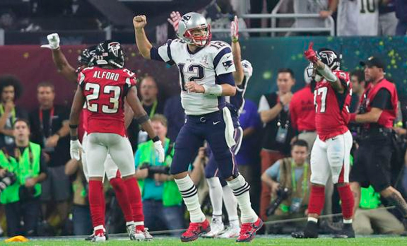 Patriots ganan dramático partido a Falcons y se llevan el Superbowl